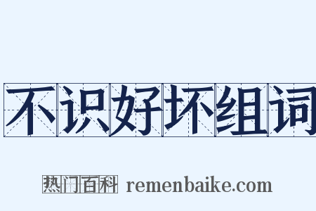 不识好坏组词是什么意思的图片